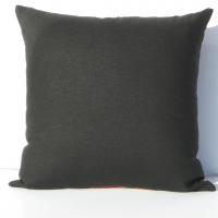 Red Mod Style Pillow Cover with Birds & Trees in Green, Gray, Black, White, Linen Cotton Blend, 17x17 Inches