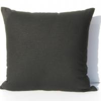 Mod Style Pillow Cover with Stylized Birds & Trees in Green, Gray, Black, White on Red Linen Cotton Blend, 19 x 19 Inches