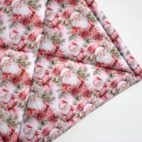 Pink Christmas Potholders, Retro Mini Santa Quilted Hot Pads, USA Handmade Stocking Stuffer, Hostess Bringsel, Wrapped for Gift Giving