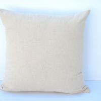 Country Cottage Pillow Cover, Red Tan Shabby Patchwork 19" x 19" Cottage Home Décor, USA Handmade