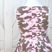 Girls' Pink Camo Dress with Full Circle Skirt, Fully Lined, Camo Wedding Flower Girl, Size 7