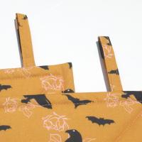 Crows and Bats Halloween Potholders, Orange and Black Hot Pads, Haunted House Décor, USA Made Housewarming or Hostess Gift