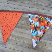 Autumn Décor Bunting, Harvest Festival Garland, Fall Colors Party Banner for Autumn Wedding, Barn Dance, Birthday Party 