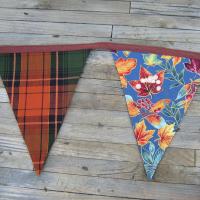 Autumn Décor Bunting, Harvest Festival Garland, Fall Colors Party Banner for Autumn Wedding, Barn Dance, Birthday Party 
