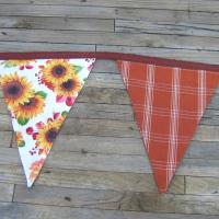 Autumn Décor Bunting, Harvest Festival Garland, Fall Colors Party Banner for Autumn Wedding, Barn Dance, Birthday Party 
