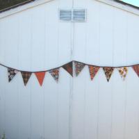 Autumn Décor Bunting, Harvest Festival Garland, Fall Colors Party Banner for Autumn Wedding, Barn Dance, Birthday Party 