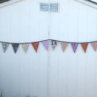 Halloween Bunting, Haunted House Décor, Spooky Party Garland, Halloween Fabric Banner