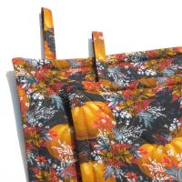 Pumpkins with Autumn Leaves and Grasses Potholders, Fall Color Foliage Quilted Hot Pads, USA Handmade Housewarming or Hostess Gift
