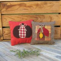 Mini Pillow Set 7" for Fall Décor, Autumn Mantel Decoration, Centerpiece for Fall Table, Seasonal Photo Props, USA Made