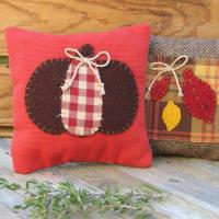 Mini Pillow Set 7" for Fall Décor, Autumn Mantel Decoration, Centerpiece for Fall Table, Seasonal Photo Props, USA Made