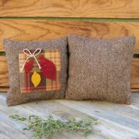 Mini Pillow Set 7" for Fall Décor, Autumn Mantel Decoration, Centerpiece for Fall Table, Seasonal Photo Props, USA Made