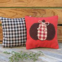 Mini Pillow Set 7" for Fall Décor, Autumn Mantel Decoration, Centerpiece for Fall Table, Seasonal Photo Props, USA Made