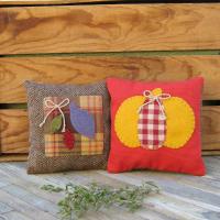 Mini Pillow Set 7" for Fall Décor, Autumn Mantel Decoration, Centerpiece for Fall Table, Seasonal Photo Props, USA Made