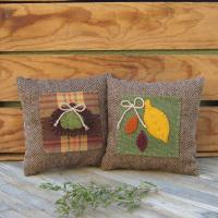 Mini Tweedy Pillow Set 7" for Fall Décor, Autumn Mantel Decoration, Centerpiece for Fall Table, Seasonal Photo Props, USA Made