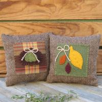 Mini Tweedy Pillow Set 7" for Fall Décor, Autumn Mantel Decoration, Centerpiece for Fall Table, Seasonal Photo Props, USA Made