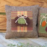 Mini Tweedy Pillow Set 7" for Fall Décor, Autumn Mantel Decoration, Centerpiece for Fall Table, Seasonal Photo Props, USA Made