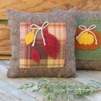 Mini Tweedy Pillow Set 7" for Fall Décor, Autumn Mantel Decoration, Centerpiece for Fall Table, Seasonal Photo Props, USA Made