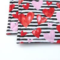 Sweetheart Potholders, Pink & Red Hearts, Black White Stripes Quilted Hot Pads, USA Handcrafted Gift, Housewarming, Hostess, Valentines Gift
