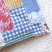 Faux Patchwork Potholders in Blue, Pink, White, Spring and Summer Kitchen Décor, Quilted Hot Pads, Handmade Mother's Day or Quilter's Gift