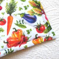 Spring Veggie Potholders, Tomatoes, Carrots, Beets, Green, Red, Purple, Orange on a White Background, Gift for Gardener, USA Handmade Hot Pads 