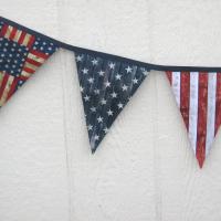 4th of July Banner, Red White and Blue Independence Day Decoration, Stars & Stripes Pennant for Patio and Porch, Patriotic Home Décor