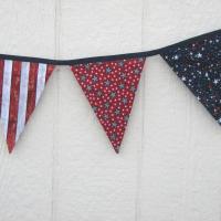 4th of July Banner, Red White and Blue Independence Day Decoration, Stars & Stripes Pennant for Patio and Porch, Patriotic Home Décor