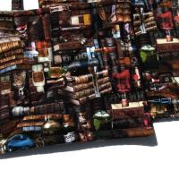 Spooky Library Potholders, Antique Books & Bottles Quilted Hot Pads, USA Hand Crafted Gift for Halloween, Librarian Gift