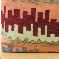 Jacquard Upholstery Tote with Pockets, SW Sandstone Colors Big Lined Bag for Shopping & Travel, Handcrafted Gift Made in New Mexico
