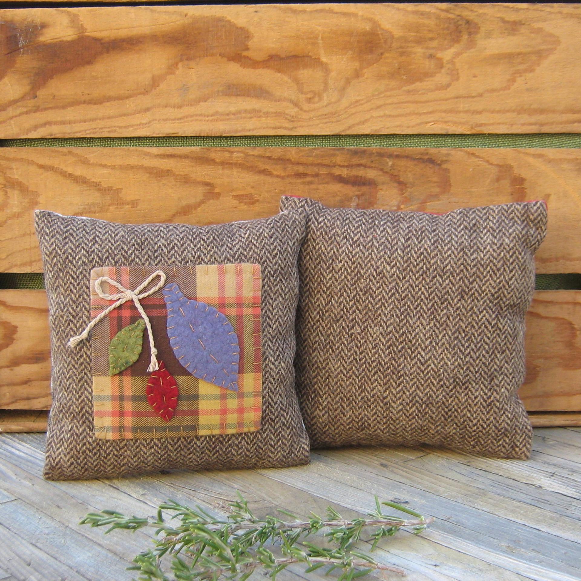 Mini Pillow Set 7" for Fall Décor, Autumn Mantel Decoration, Centerpiece for Fall Table, Seasonal Photo Props, USA Made