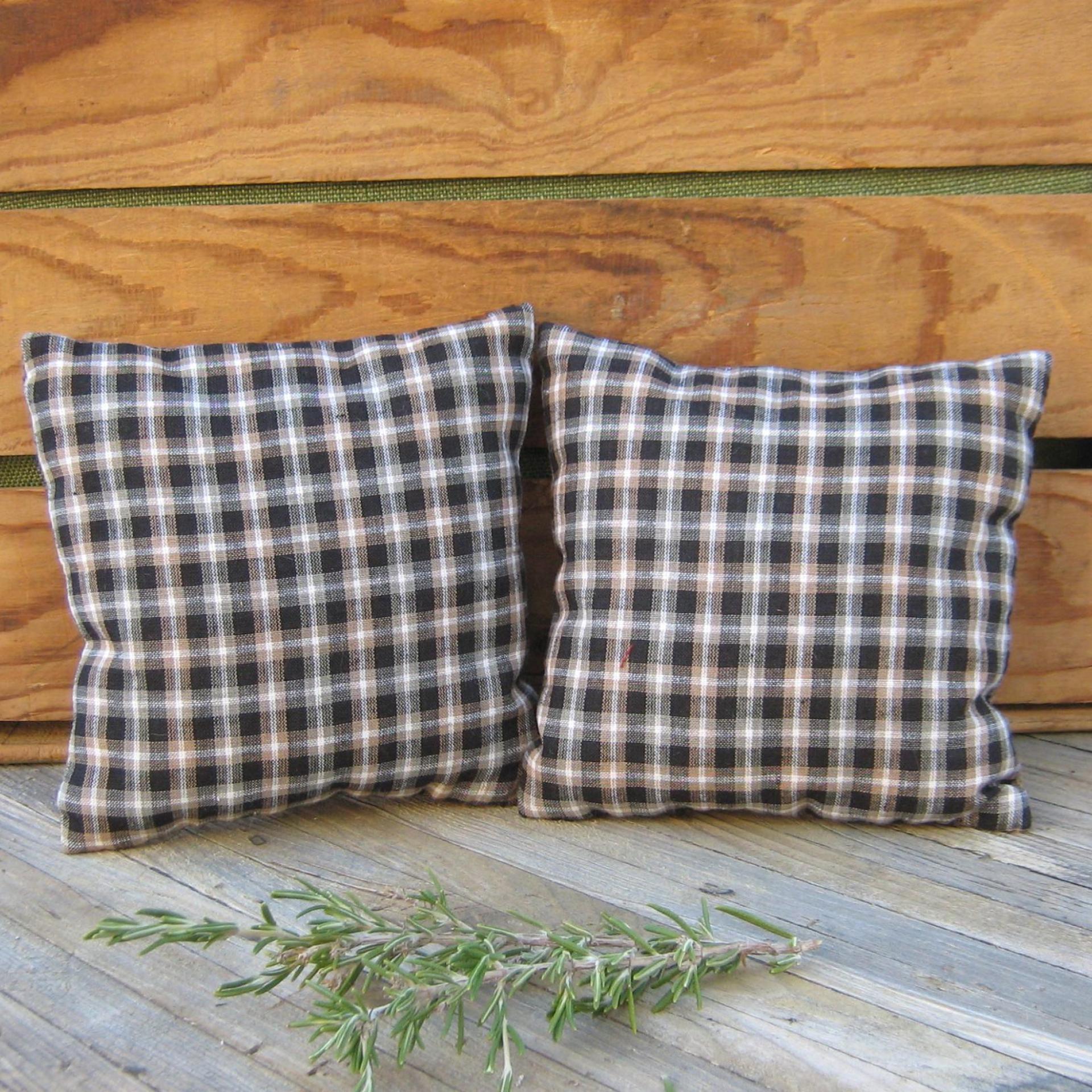 Mini Tweedy Pillow Set 7" for Fall Décor, Autumn Mantel Decoration, Centerpiece for Fall Table, Seasonal Photo Props, USA Made