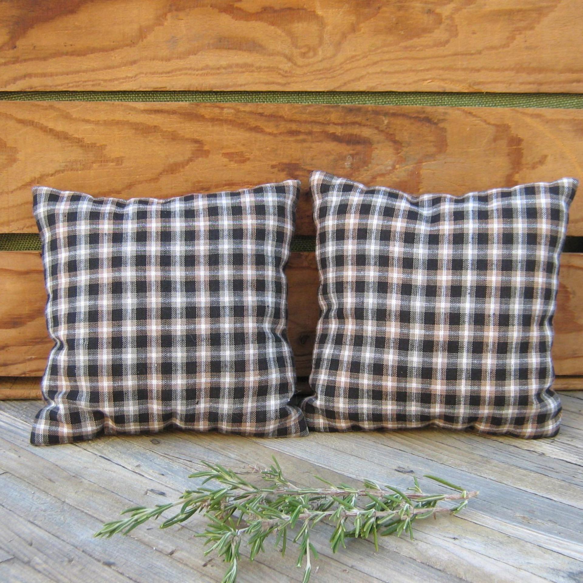 Mini Tweedy Pillow Set 7" for Fall Décor, Autumn Mantel Decoration, Centerpiece for Fall Table, Seasonal Photo Props, USA Made