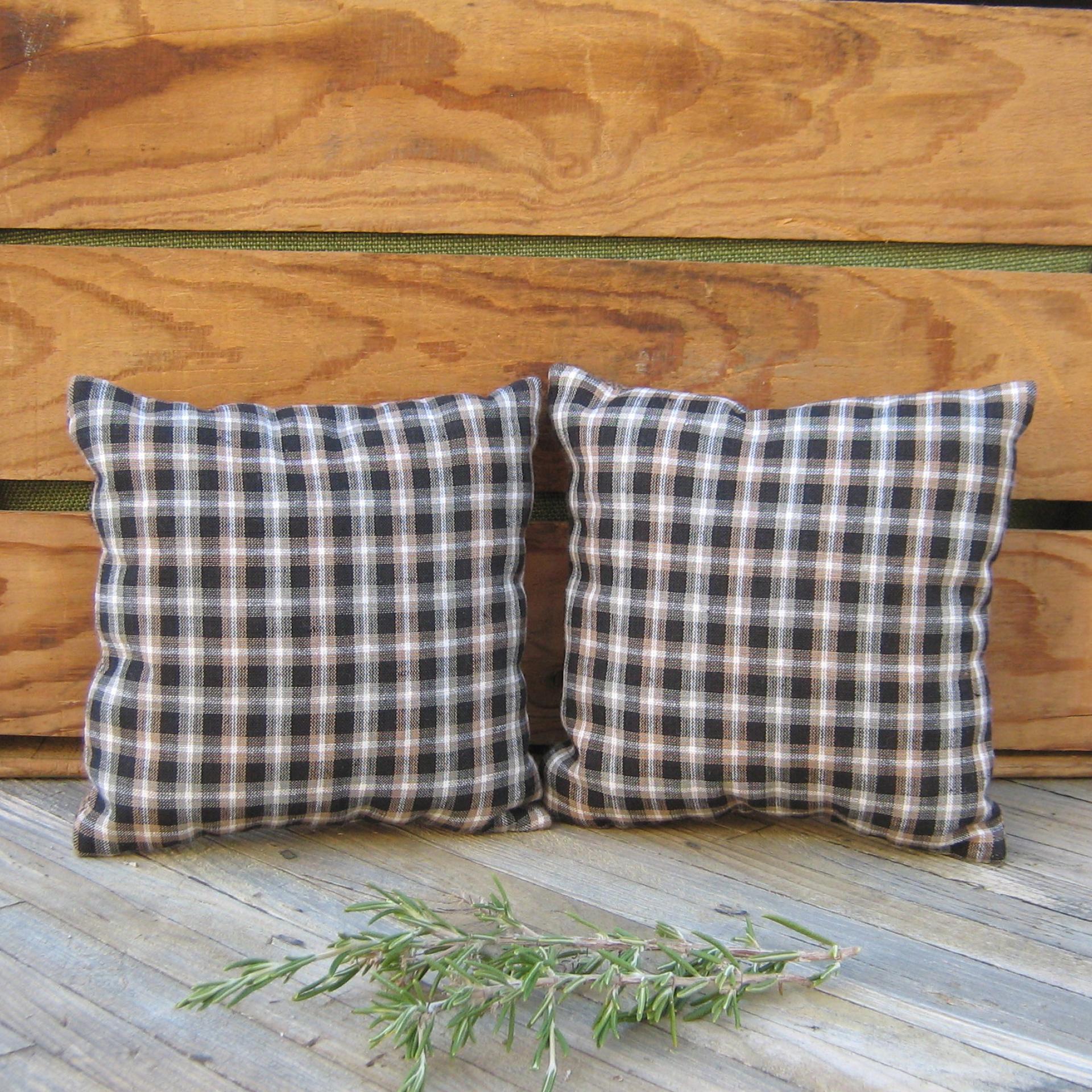 Mini Tweedy Pillow Set 7" for Fall Décor, Autumn Mantel Decoration, Centerpiece for Fall Table, Seasonal Photo Props, USA Made
