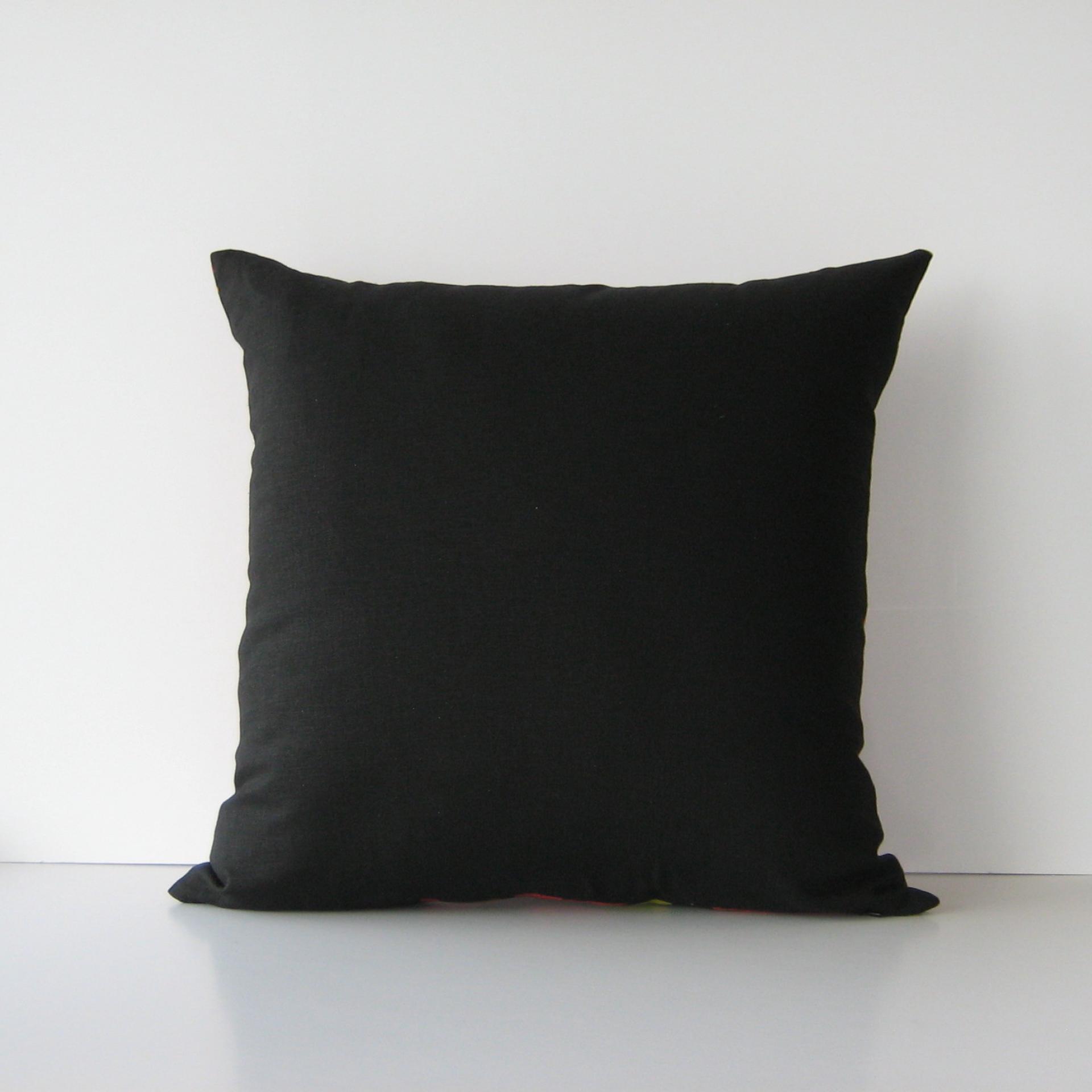 Mod Birds Pillow Cover in White, Gold, Grey, Black Linen Cotton Blend, KAS Designer Print, 19 x 19 Inches