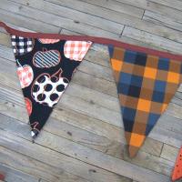Autumn Décor Bunting, Harvest Festival Garland, Fall Colors Party Banner for Autumn Wedding, Barn Dance, Birthday Party 